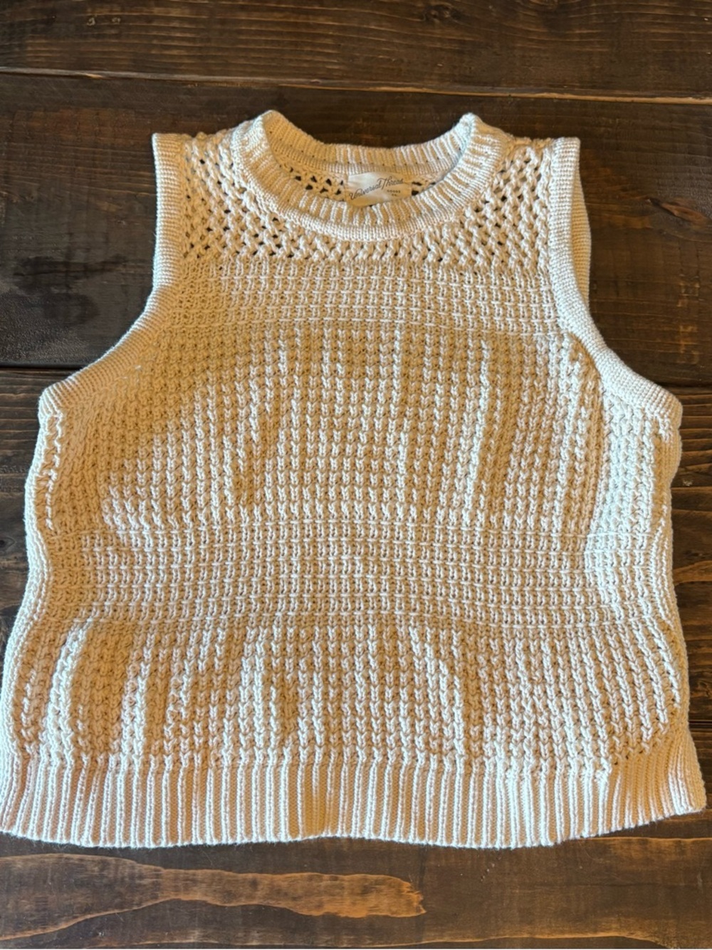 Universal Thread Cream Sleeveless Knit Sweater Vest